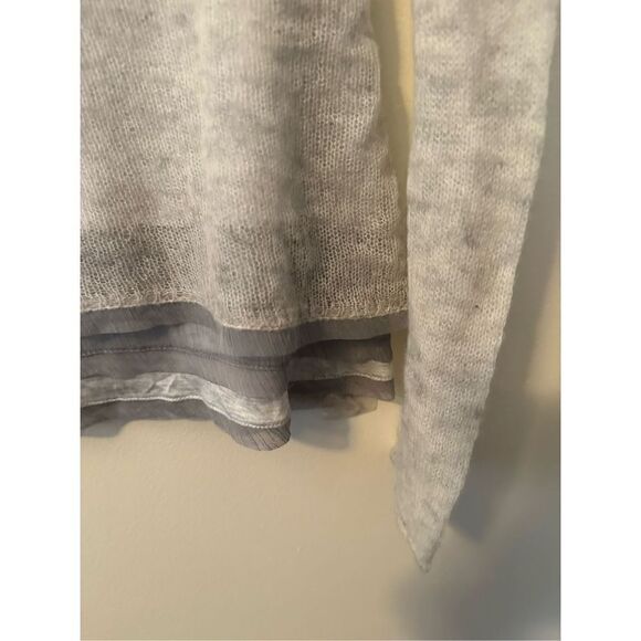 Anthropologie KNITTED & KNOTTED Alessia Alpaca Blend Layered Sweater V-Neck XS - Picture 4 of 8